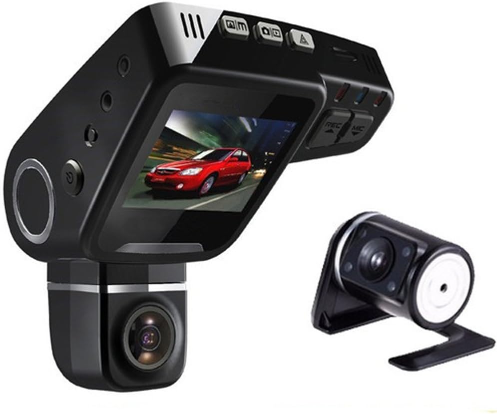 WiFi hidden dash cam for car featuring 170° wide-angle lens, G-sensor, and 1080P full HD front and rear recording 0